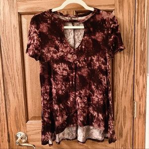 Mudd burgundy tie-dye t-shirt size M